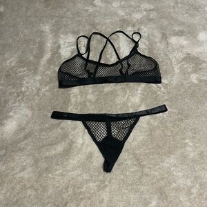 Black Fishnet Lingerie Set